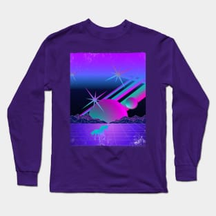 Abstract 80s Retro Graphic Long Sleeve T-Shirt